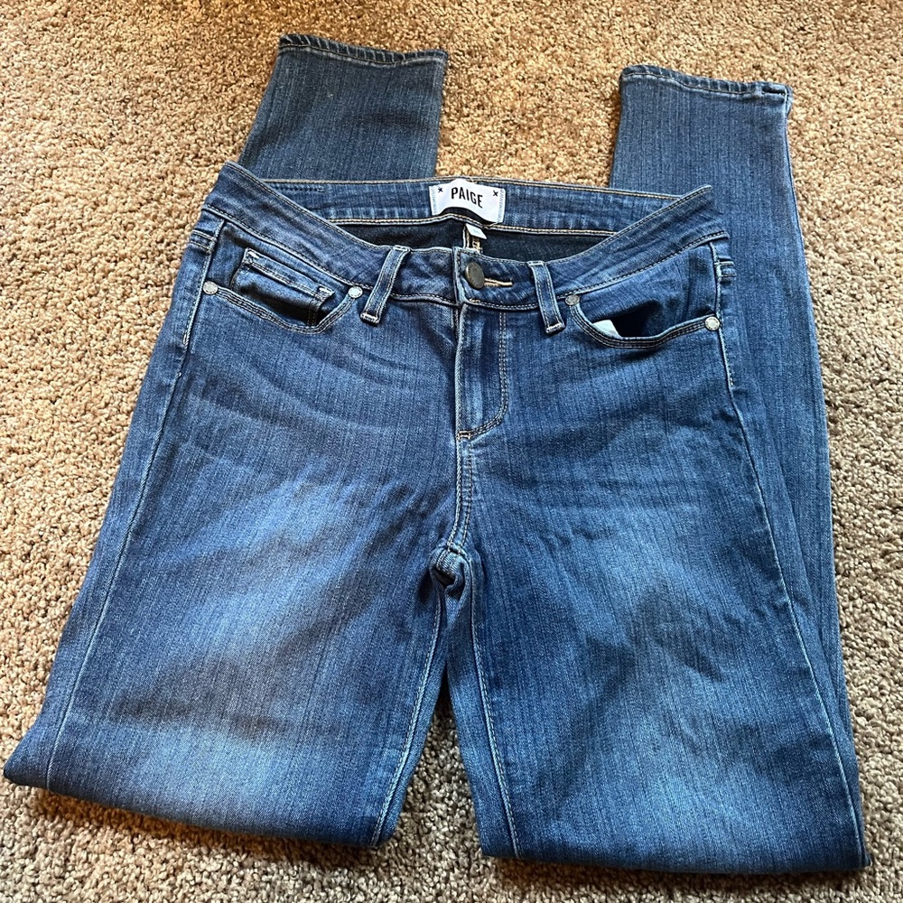 PAIGE Classic Blue Denim Jeans verdugo ankle 26